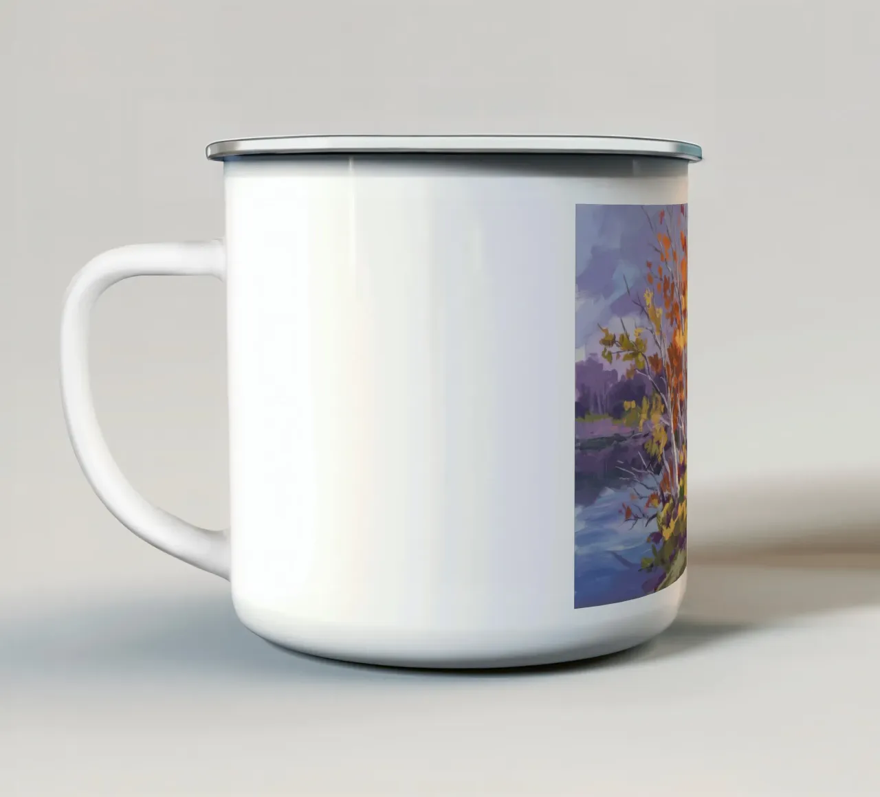 Herfst Berk Serenade emaille mok van Radiance Landscape