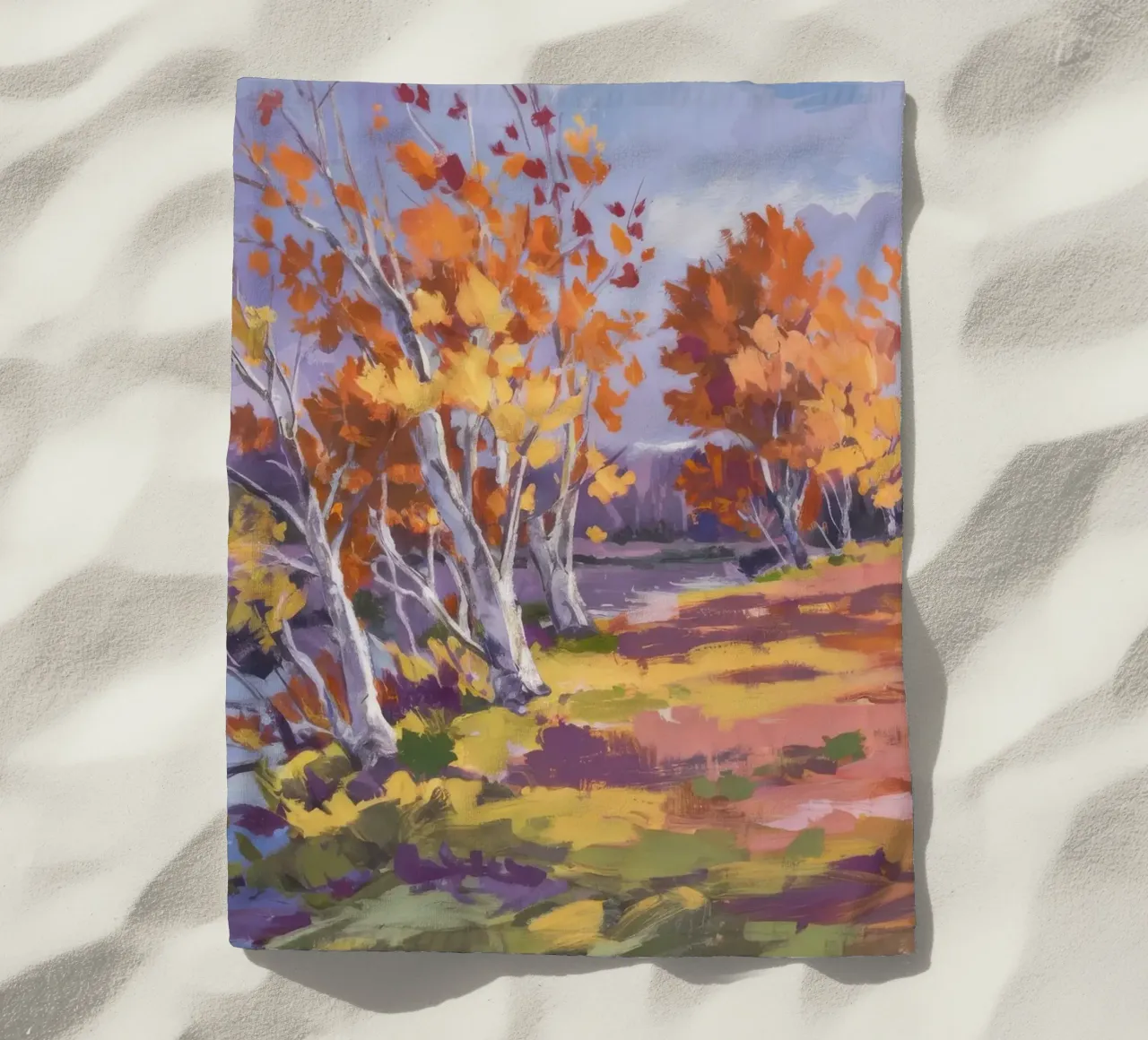 Serenata d'autunno alle betulle telo mare da Radiance Landscape