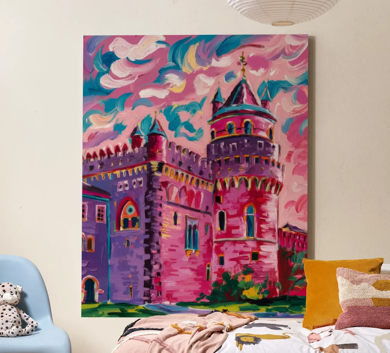 Magenta Castle Fantasy tela con Cornice a cassetta da Lush Essence