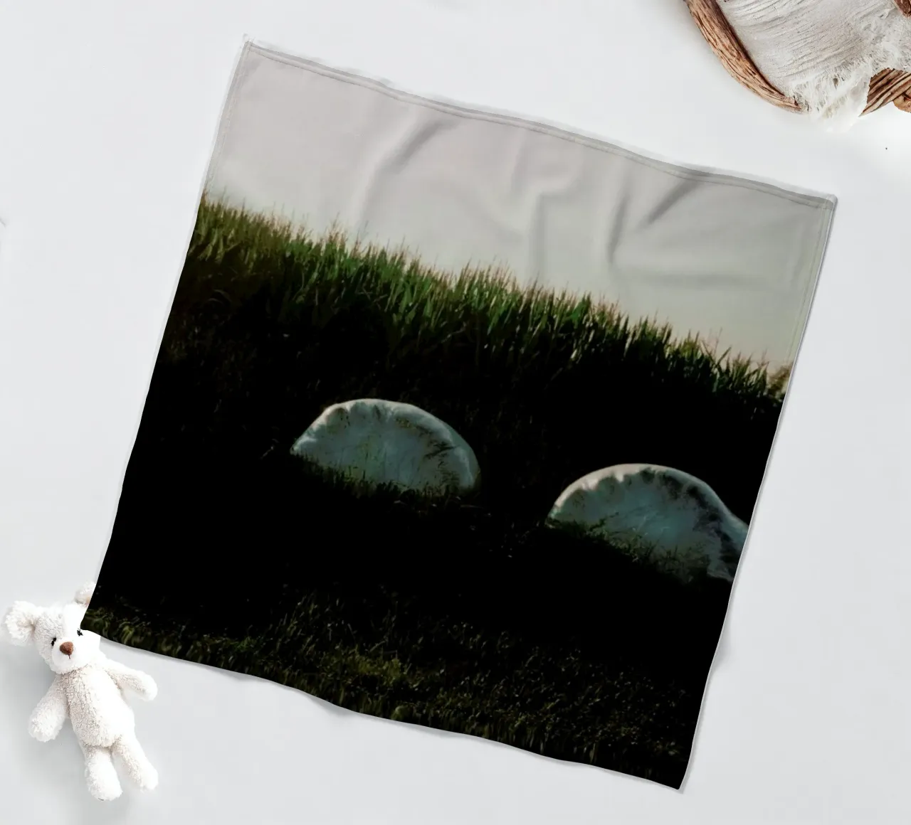 Analog Series Fields At Sundown fleecedeken van Sebastian Hilgetag