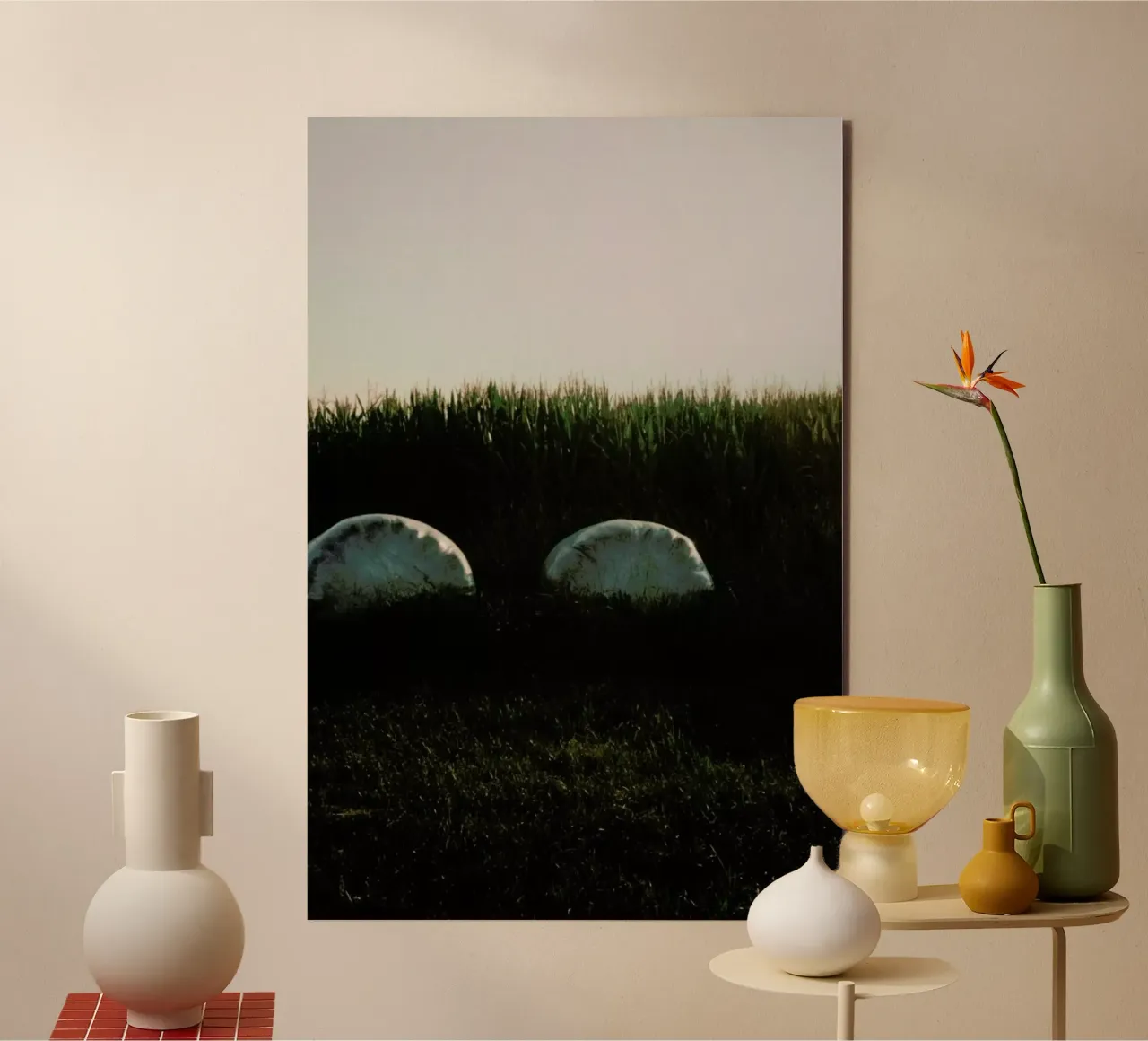 Analog Series Fields At Sundown alluminio dibond da Sebastian Hilgetag