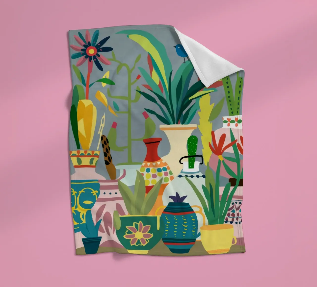 Eclectic Collector's Table fleece blanket by Moonlite Desire