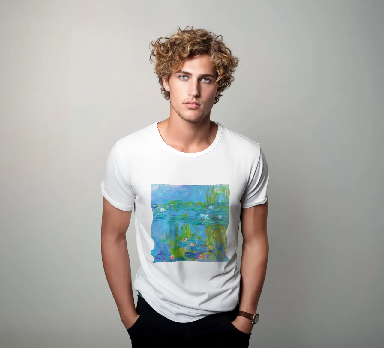 Le ninfee di Claude Monet t-shirt da Venus Art