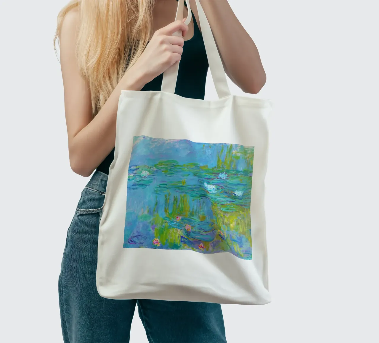 Le ninfee di Claude Monet borsa in juta da Venus Art