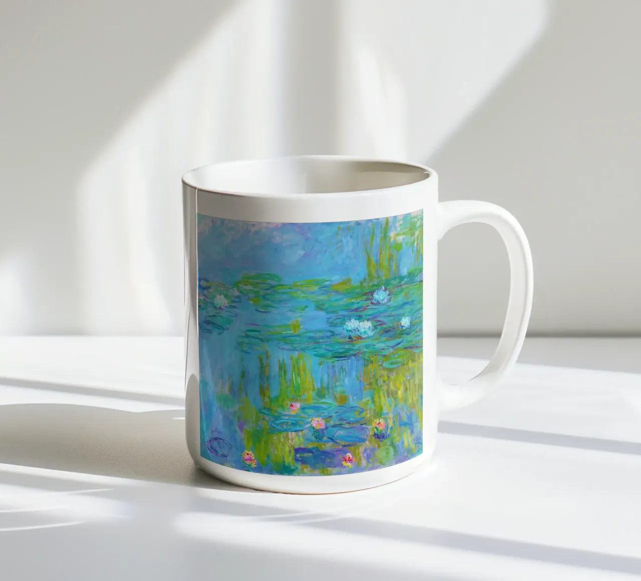 Le ninfee di Claude Monet tazza in ceramica da Venus Art