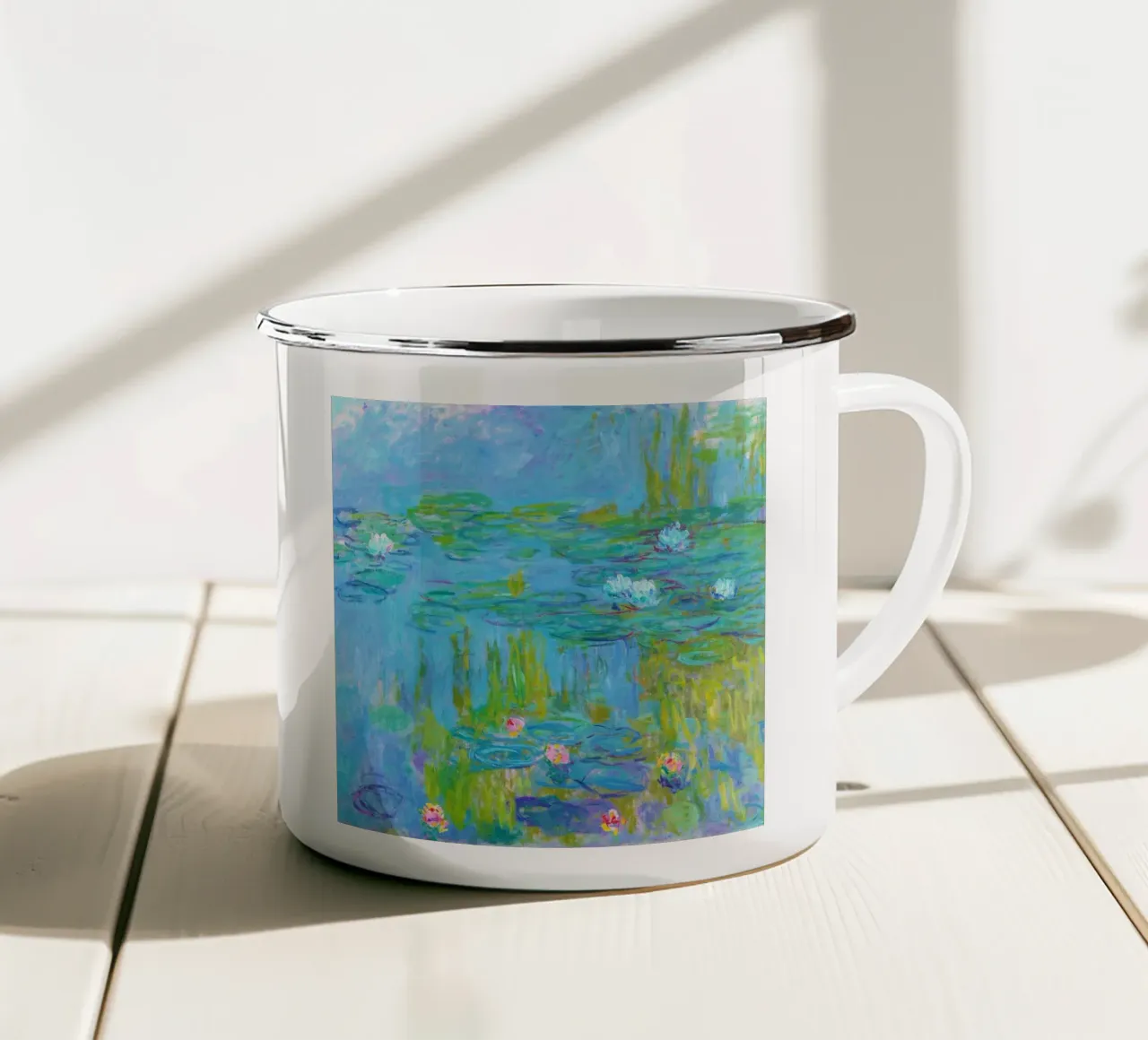 Le ninfee di Claude Monet tazza in smalto da Venus Art