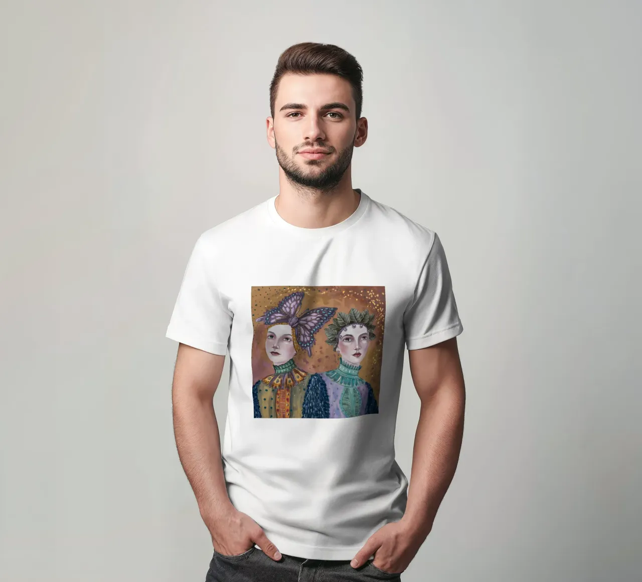 Gemelli ad ala di farfalla t-shirt da Vivid Reverie