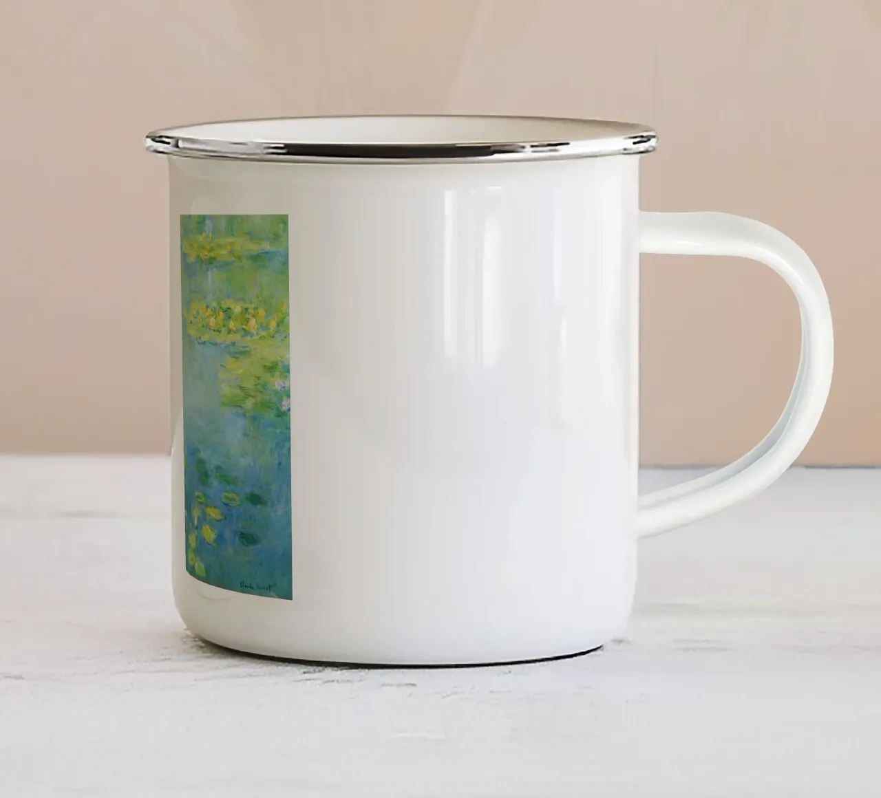 Le ninfee di Claude Monet tazza in smalto da Venus Art