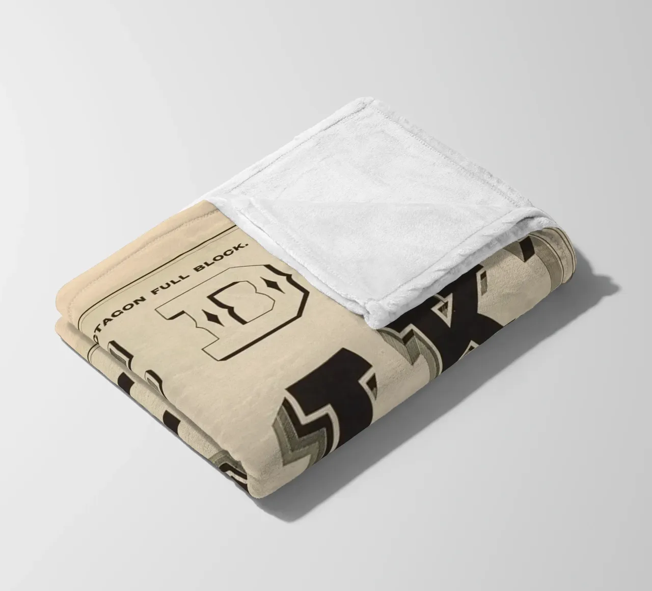 Alfabeto a blocchi completi Boston Octagon - Tipografia vintage Prin coperta in pile da ClubArt