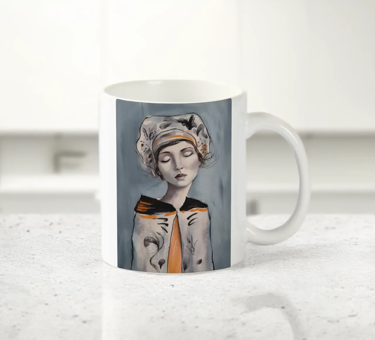 Coperchio di pietra assopito tazza in ceramica da Vivid Reverie