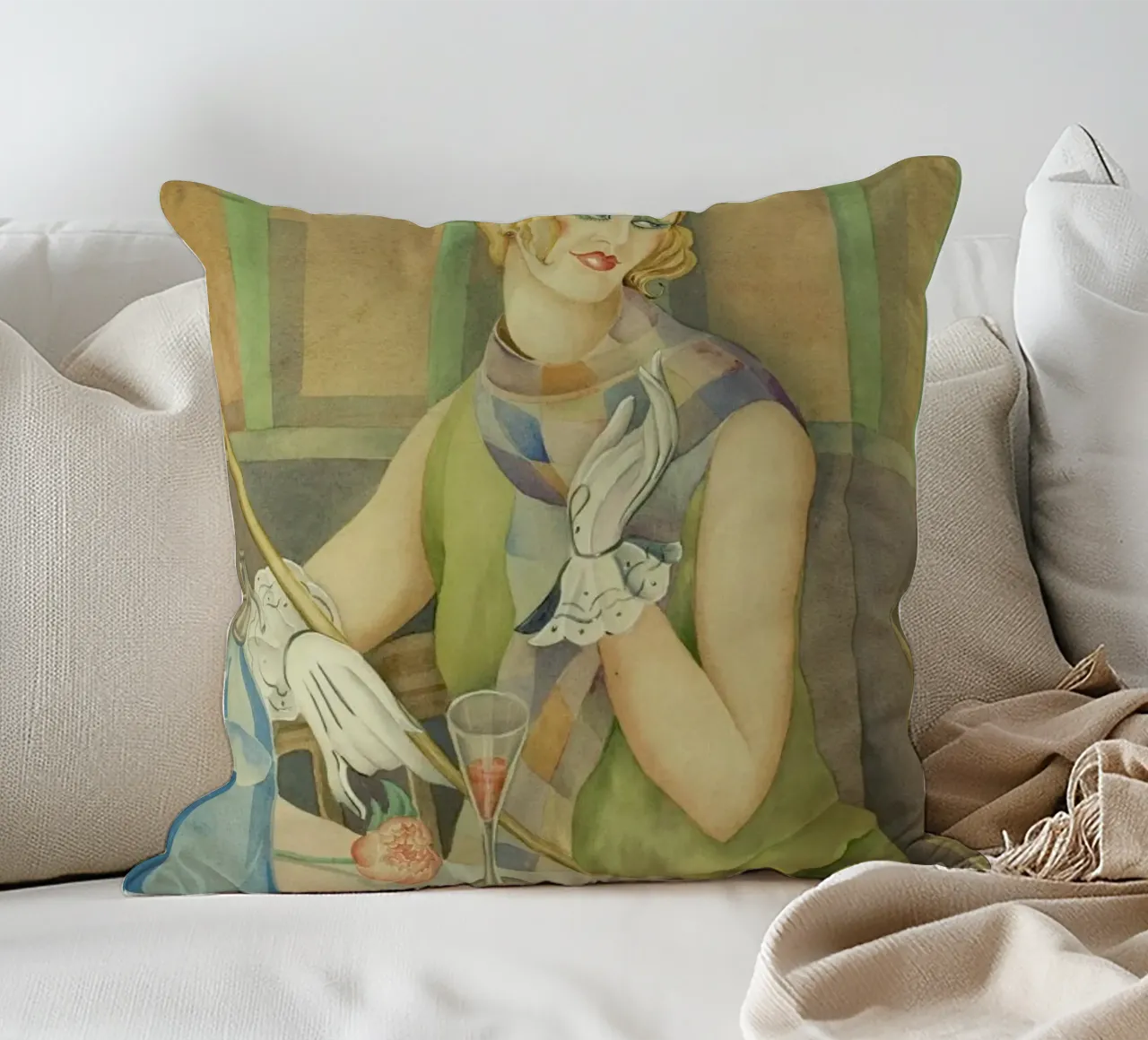 Gerda Wegener - Lili Elbe II cuscino da Vintage by JUNIQE