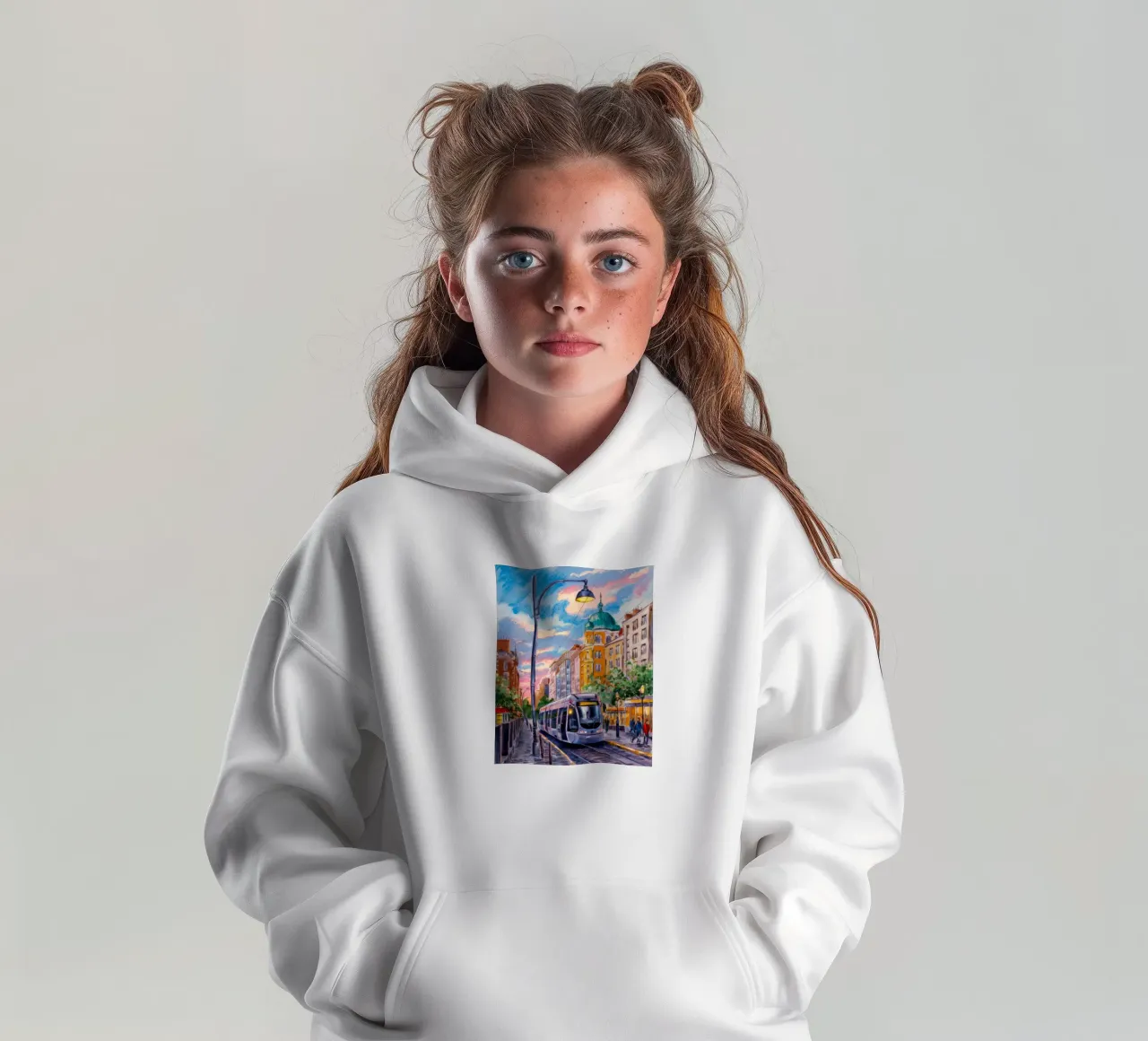 Tranvía urbano Crepúsculo sudadera con capucha para niño de Lush Essence