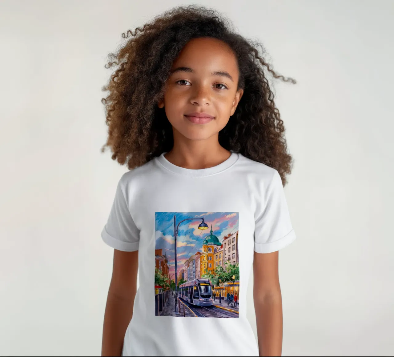 Urban Tram Twilight kids t-shirt by Lush Essence