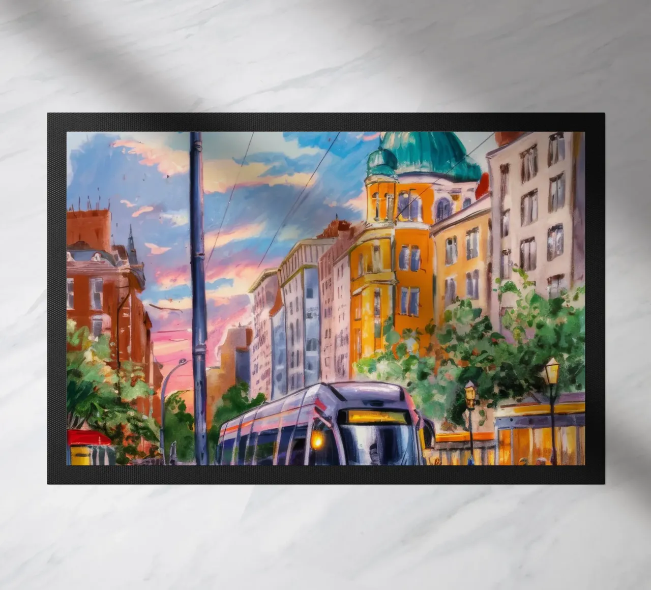 Urban Tram Twilight doormat by Lush Essence