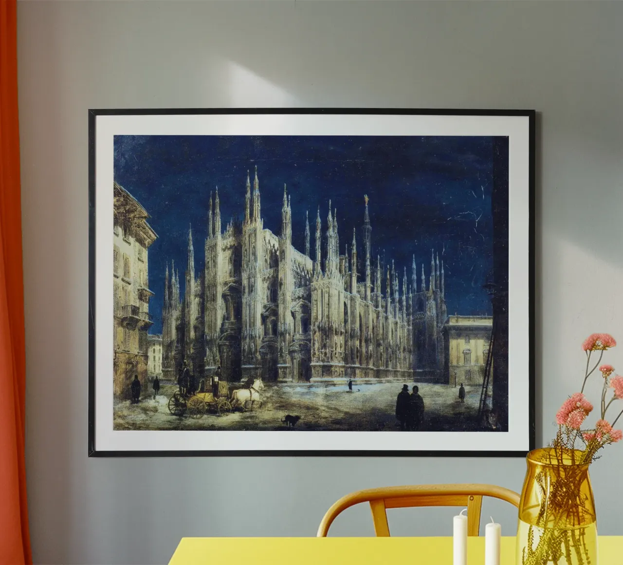 Angelo Ingannis Nocturne auf der Piazza del Duomo in Mailand Poster von Venus Art