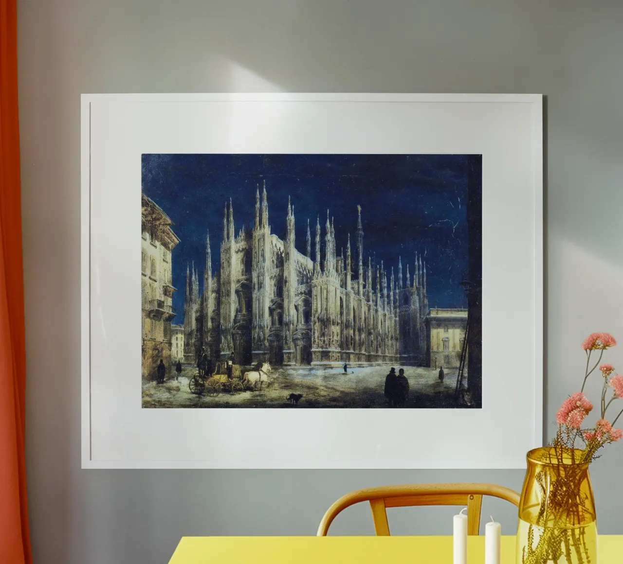 Angelo Ingannis Nocturne auf der Piazza del Duomo in Mailand Poster von Venus Art