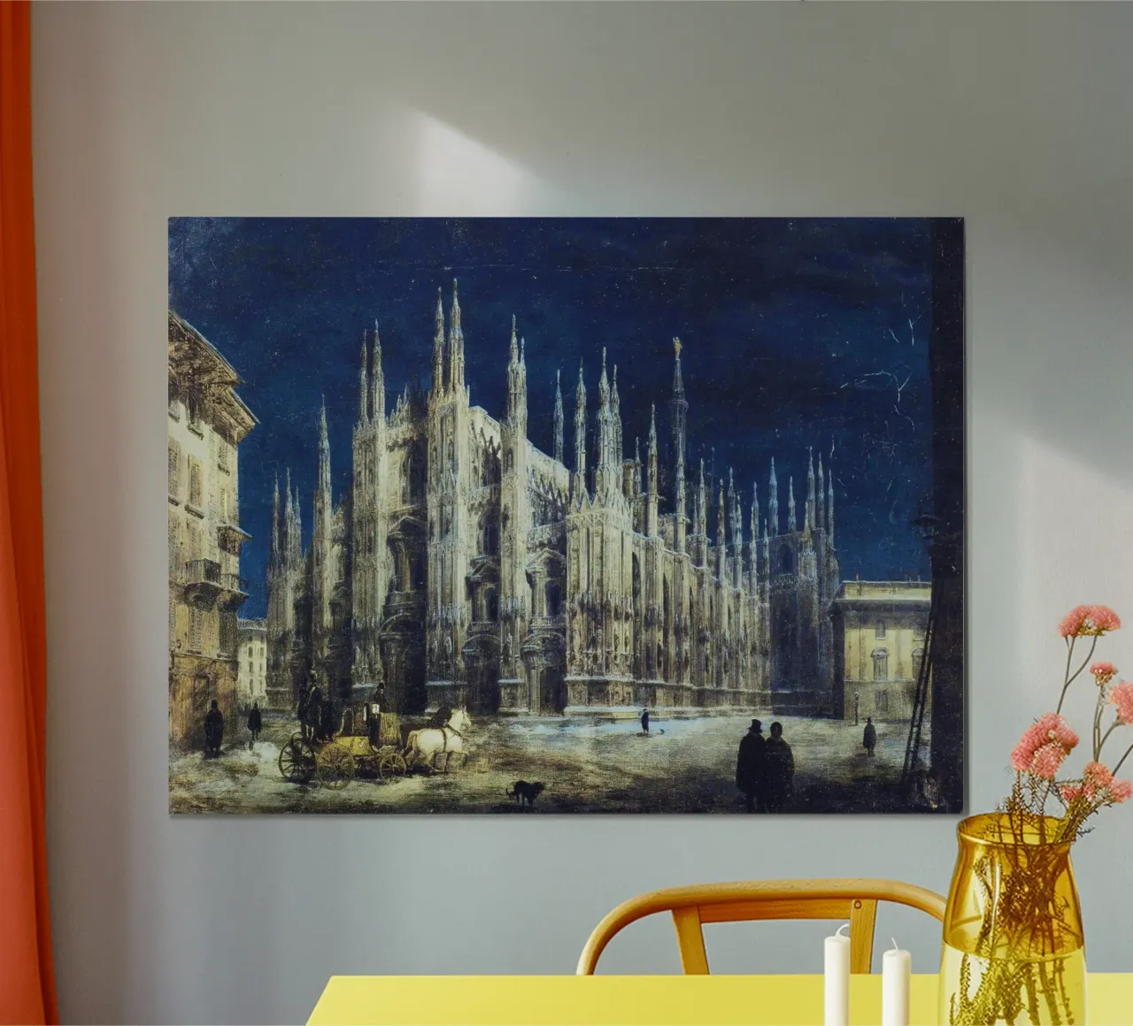 Angelo Ingannis Nocturne auf der Piazza del Duomo in Mailand Poster von Venus Art