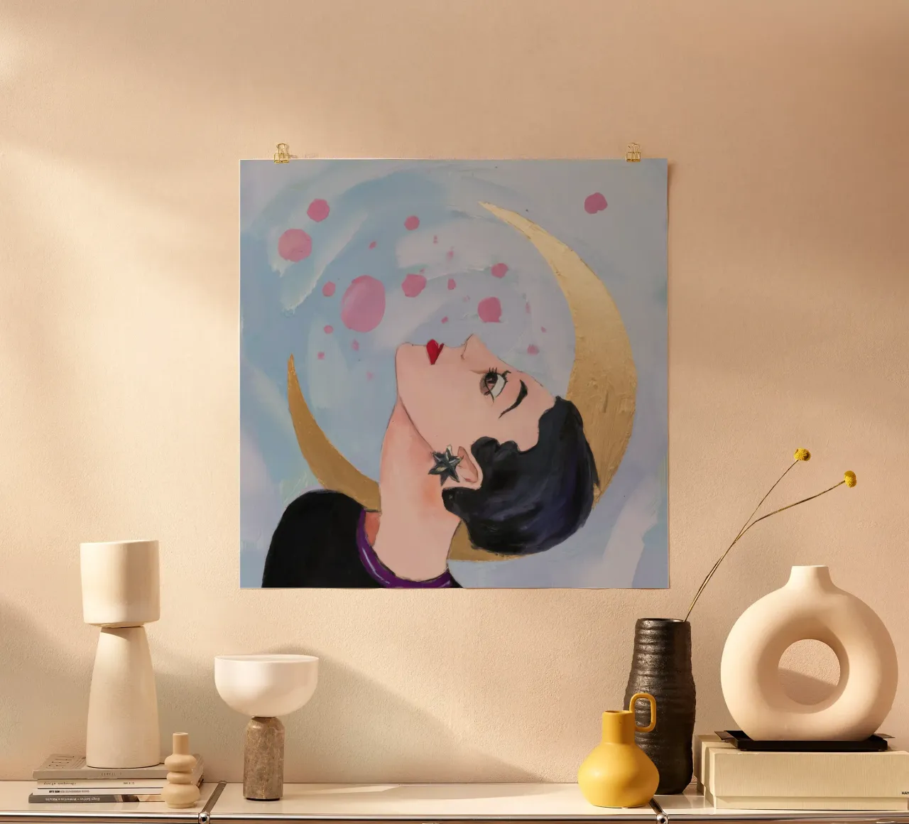 Salita della Perla Lunare poster con telaio in plastica da Vivid Reverie
