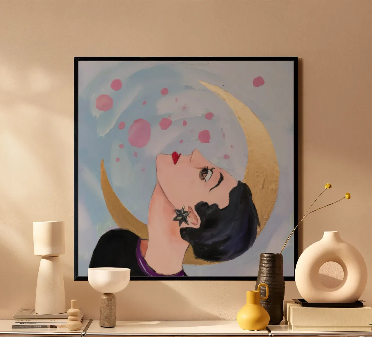 Salita della Perla Lunare poster con telaio in plastica da Vivid Reverie