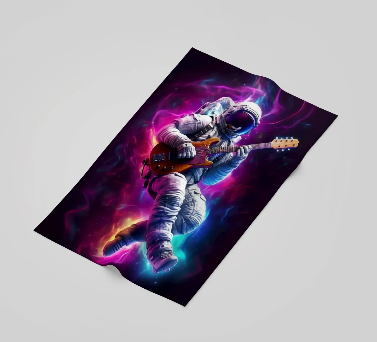 Astronauta suona la chitarra telo mare da Fleur de Lys