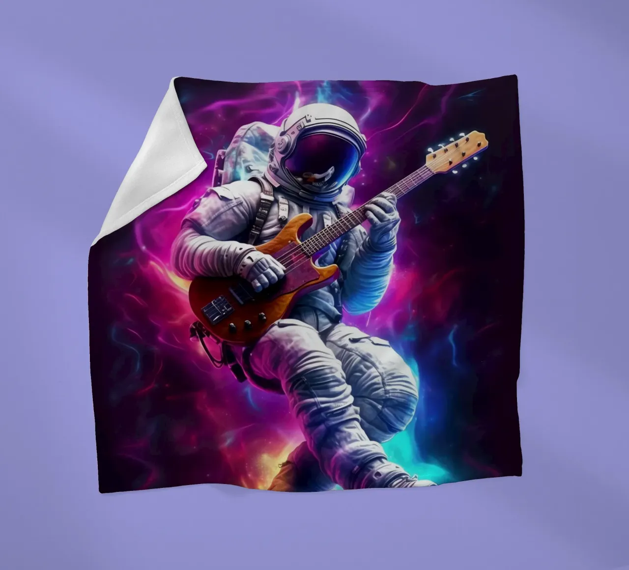 Astronaut spielt Gitarre Fleecedecke von Fleur de Lys