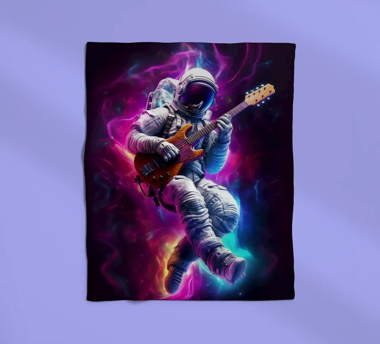 Astronaut spielt Gitarre Fleecedecke von Fleur de Lys