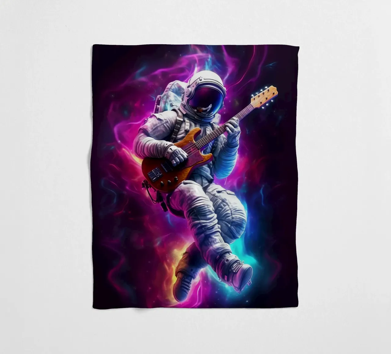 Astronaut spielt Gitarre Fleecedecke von Fleur de Lys