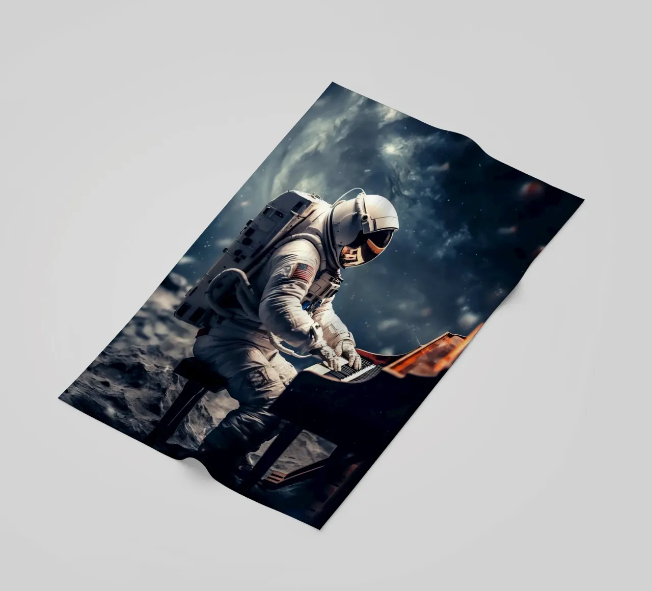 Astronaut Play Piano telo mare da Fleur de Lys