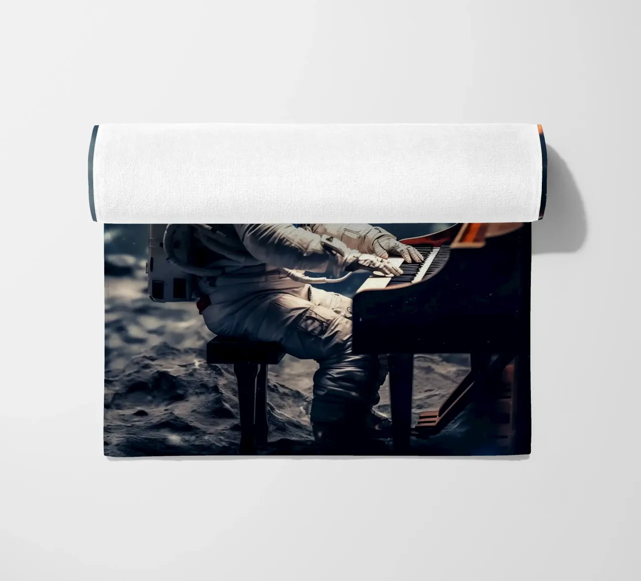 Astronaut Play Piano telo mare da Fleur de Lys