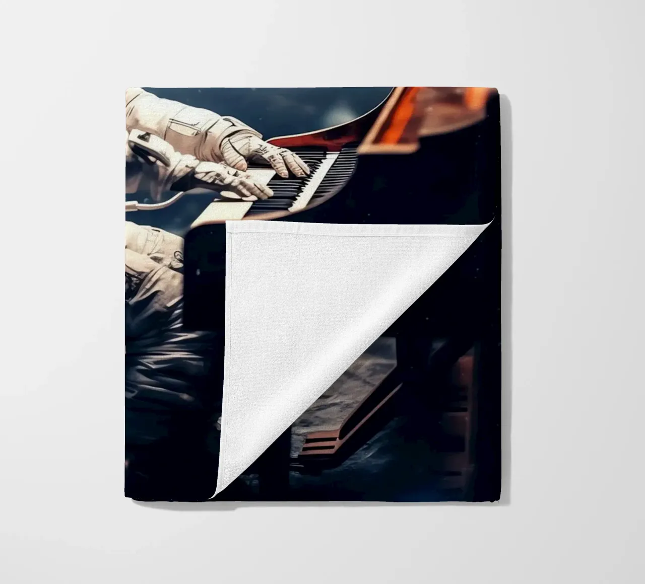 Astronaut Play Piano telo mare da Fleur de Lys