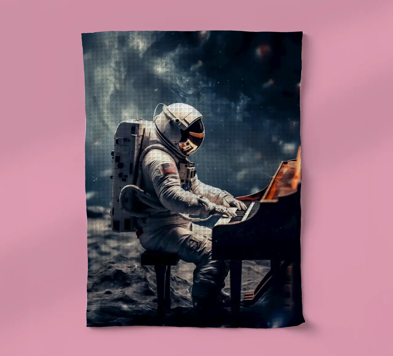Astronaut Play Piano canovaccio da cucina da Fleur de Lys