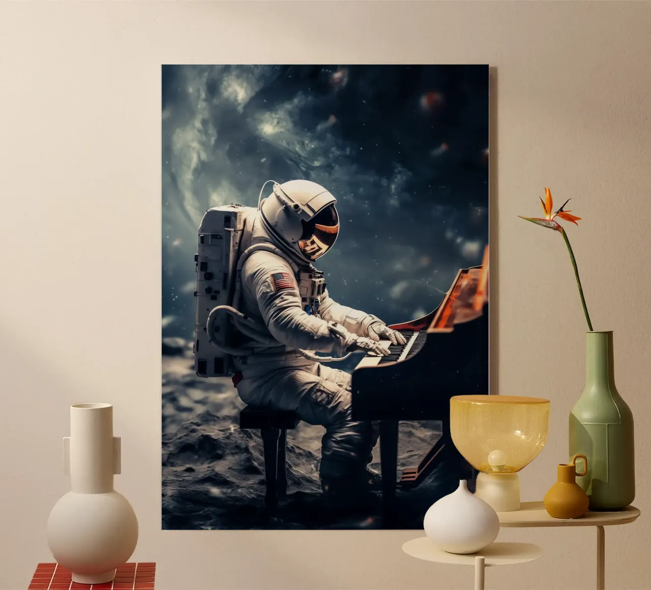 Astronaut Play Piano plexiglass da Fleur de Lys