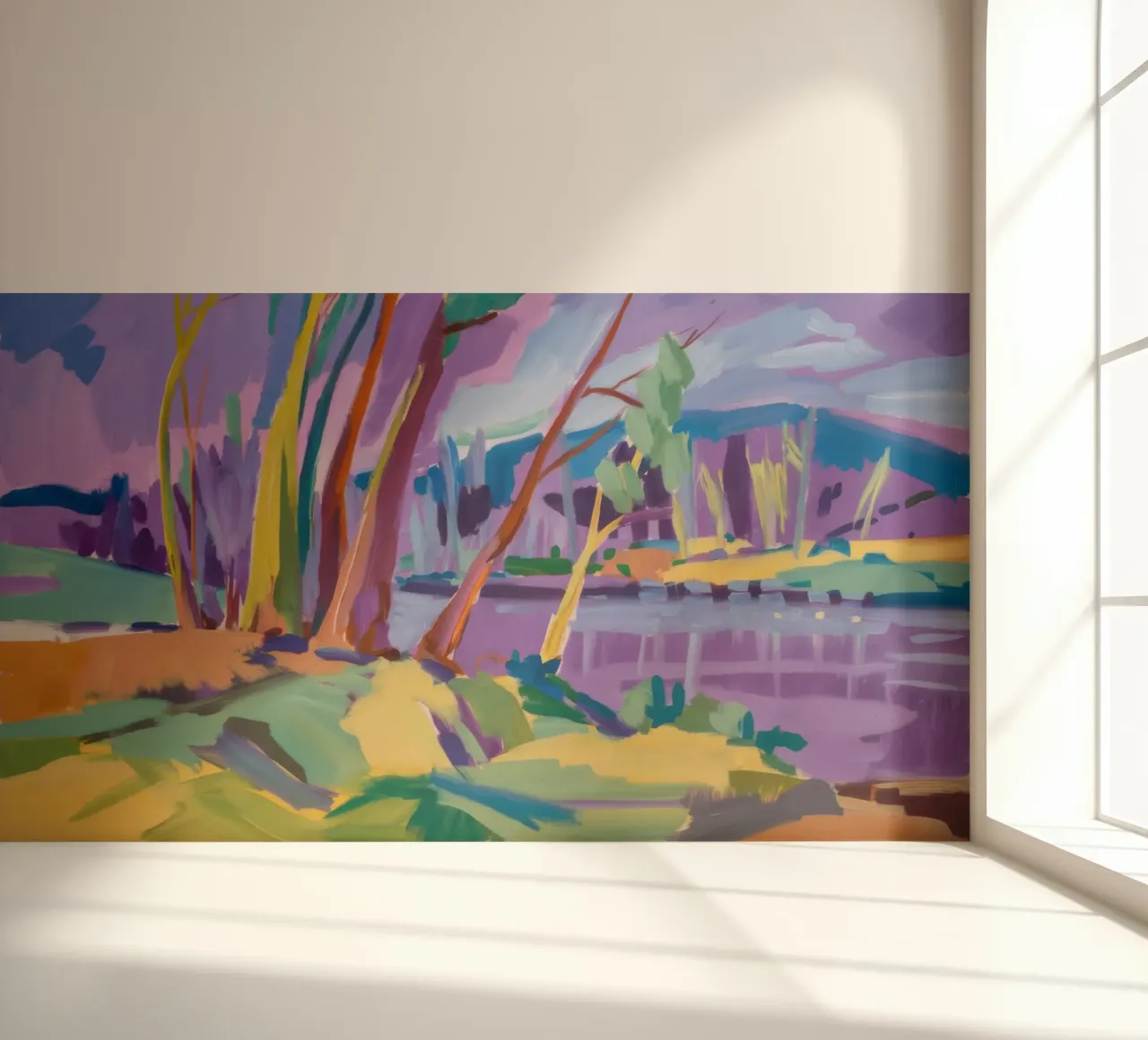 Sendero del río Arco Iris papel para pared de Radiance Landscape