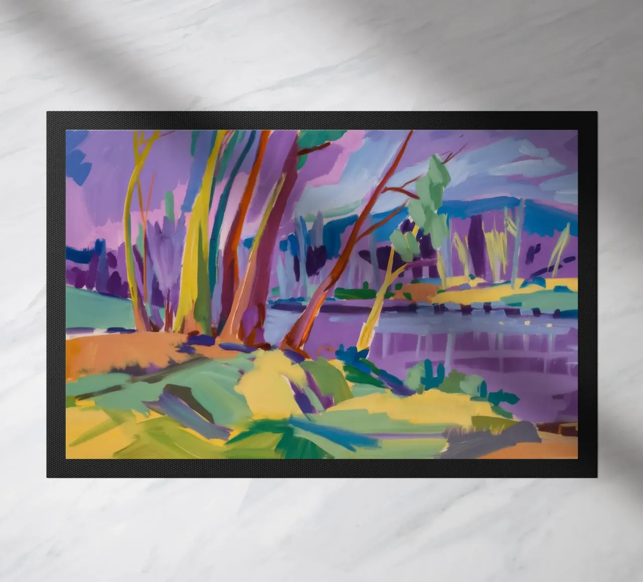 Regenbogen-Flussweg Fußmatte von Radiance Landscape