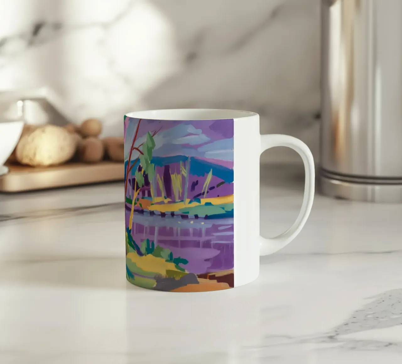 Sentiero fluviale dell'arcobaleno tazza in ceramica da Radiance Landscape