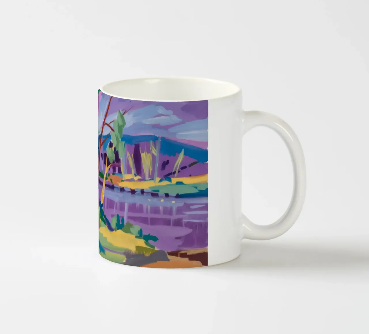 Sentiero fluviale dell'arcobaleno tazza in ceramica da Radiance Landscape