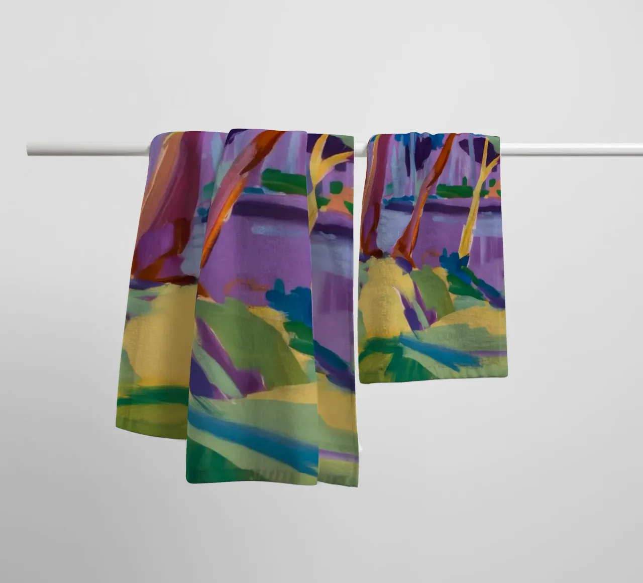 Rainbow River Path towel by Radiance Landscape