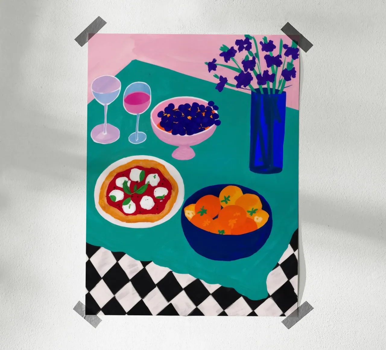 Appuntamento a cena a scacchi poster da Moonlite Desire