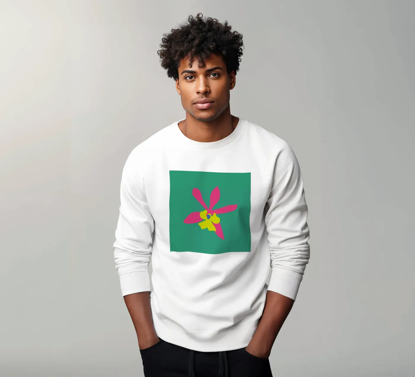 Orchid Illo Study sweatshirt van Mariery Young
