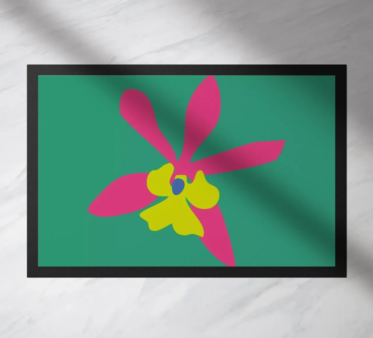 Orchid Illo Study doormat by Mariery Young