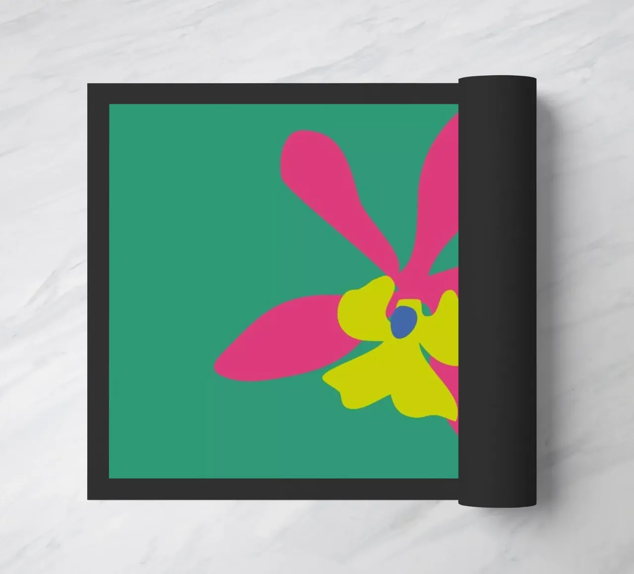 Orchid Illo Study doormat by Mariery Young