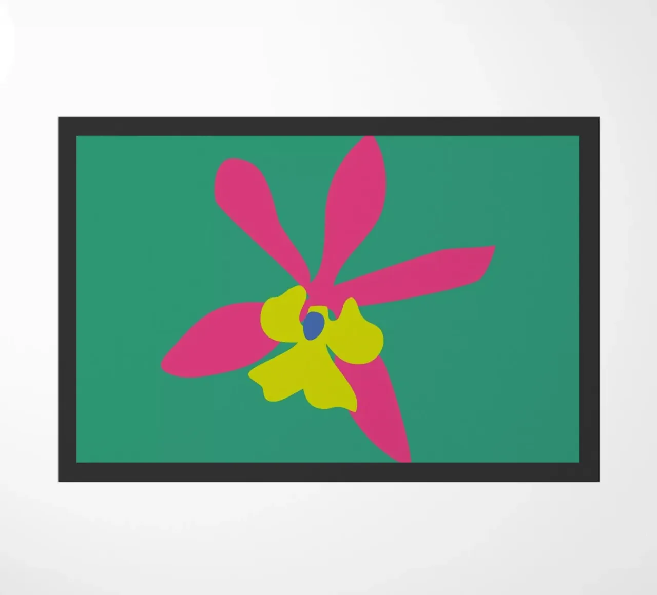 Orchid Illo Study doormat by Mariery Young