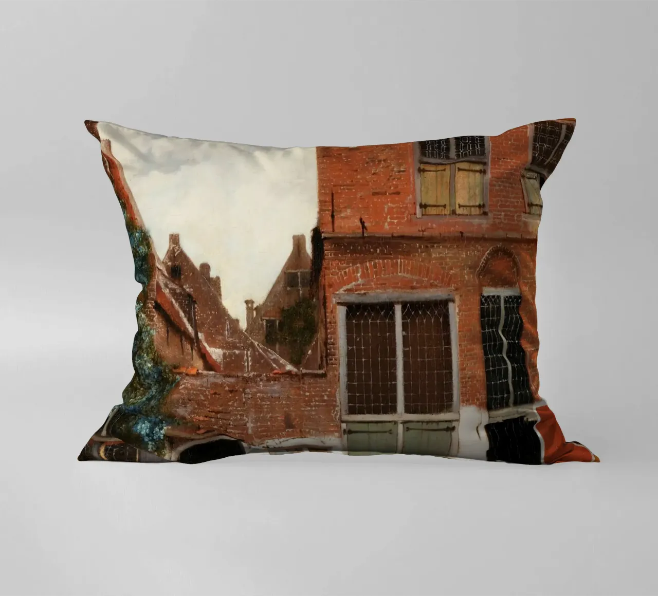 La stradina di Johannes Vermeer (1658 circa) cuscino da Venus Art