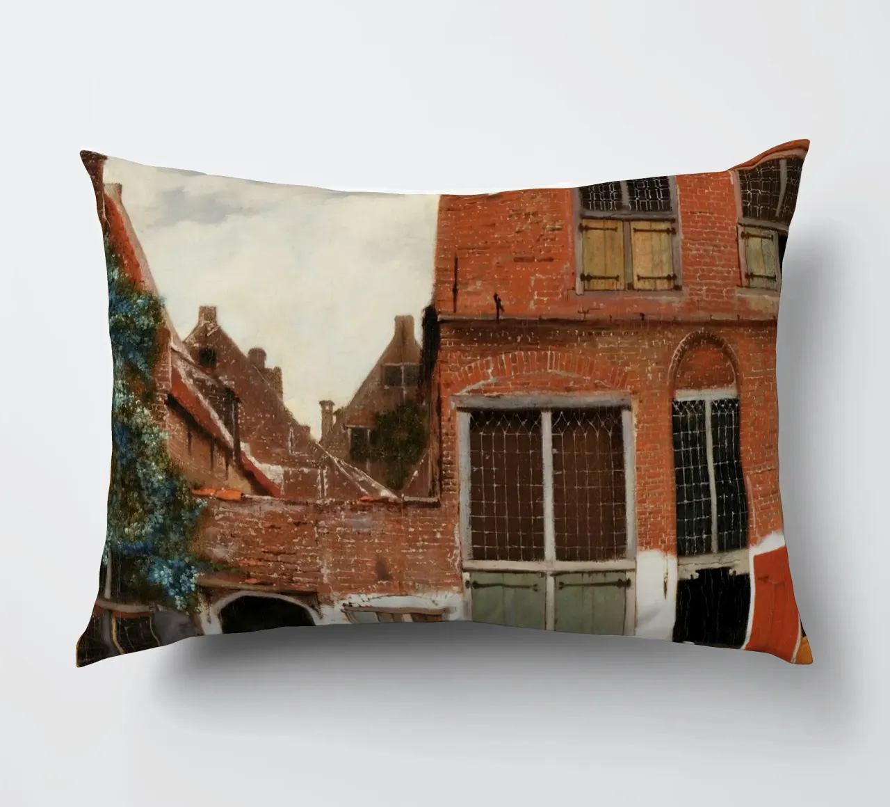 La stradina di Johannes Vermeer (1658 circa) cuscino da Venus Art