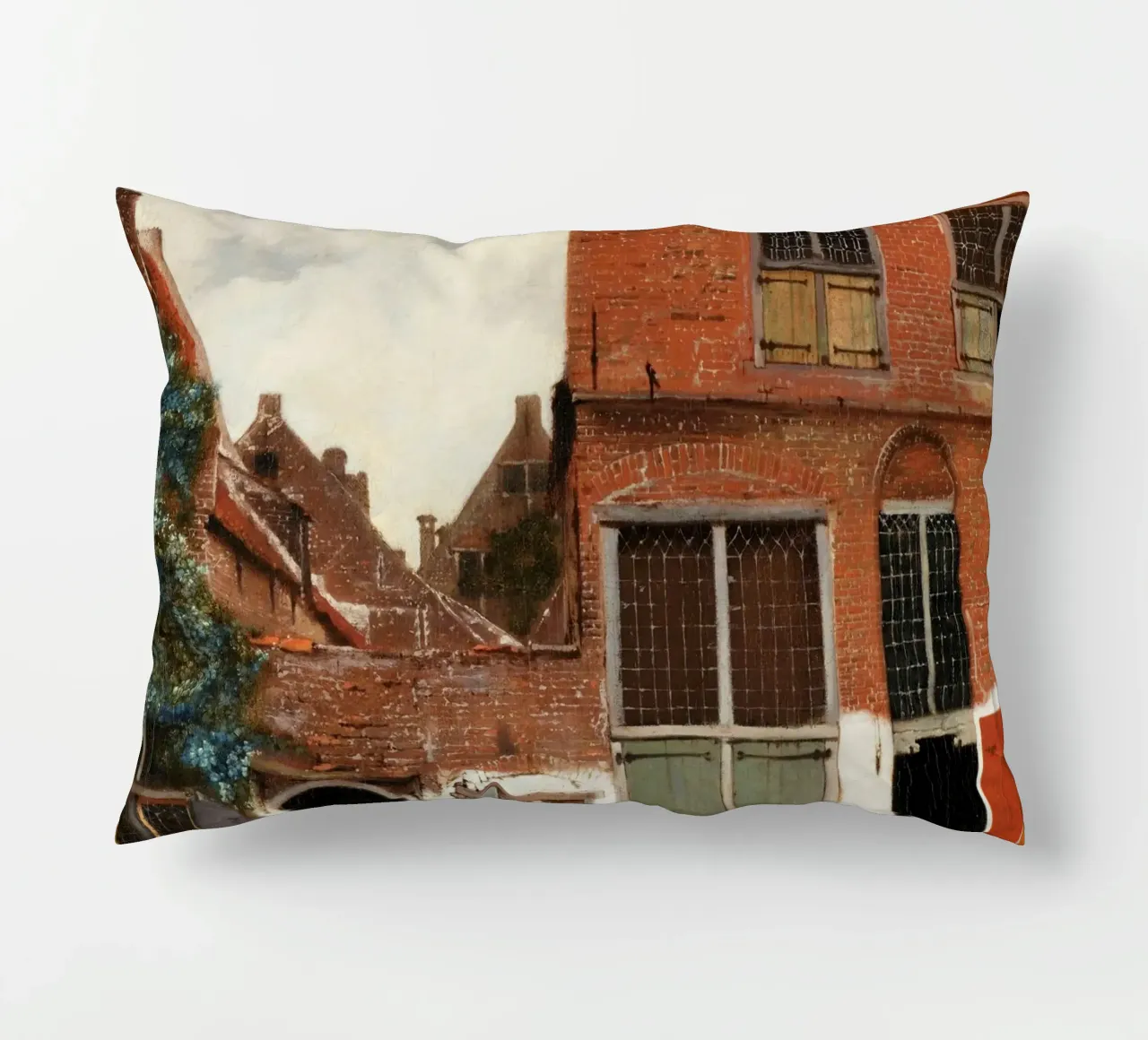 La stradina di Johannes Vermeer (1658 circa) cuscino da Venus Art