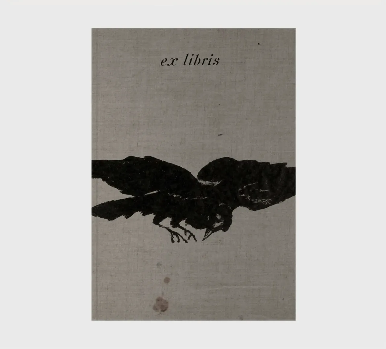 "Ex Libris" Raven Silhouette - Vintage Gothic Bookplate Art notebook by ClubArt