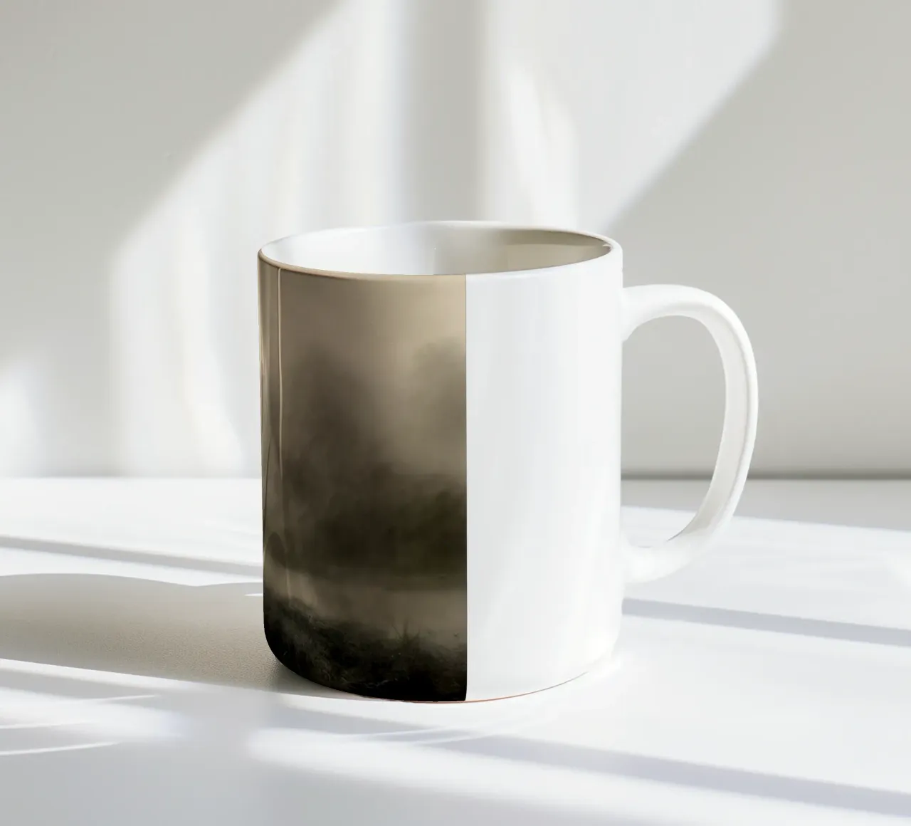 Eerie Misty Landscape - Dark Academia Atmospheric Art ceramic mug by ClubArt