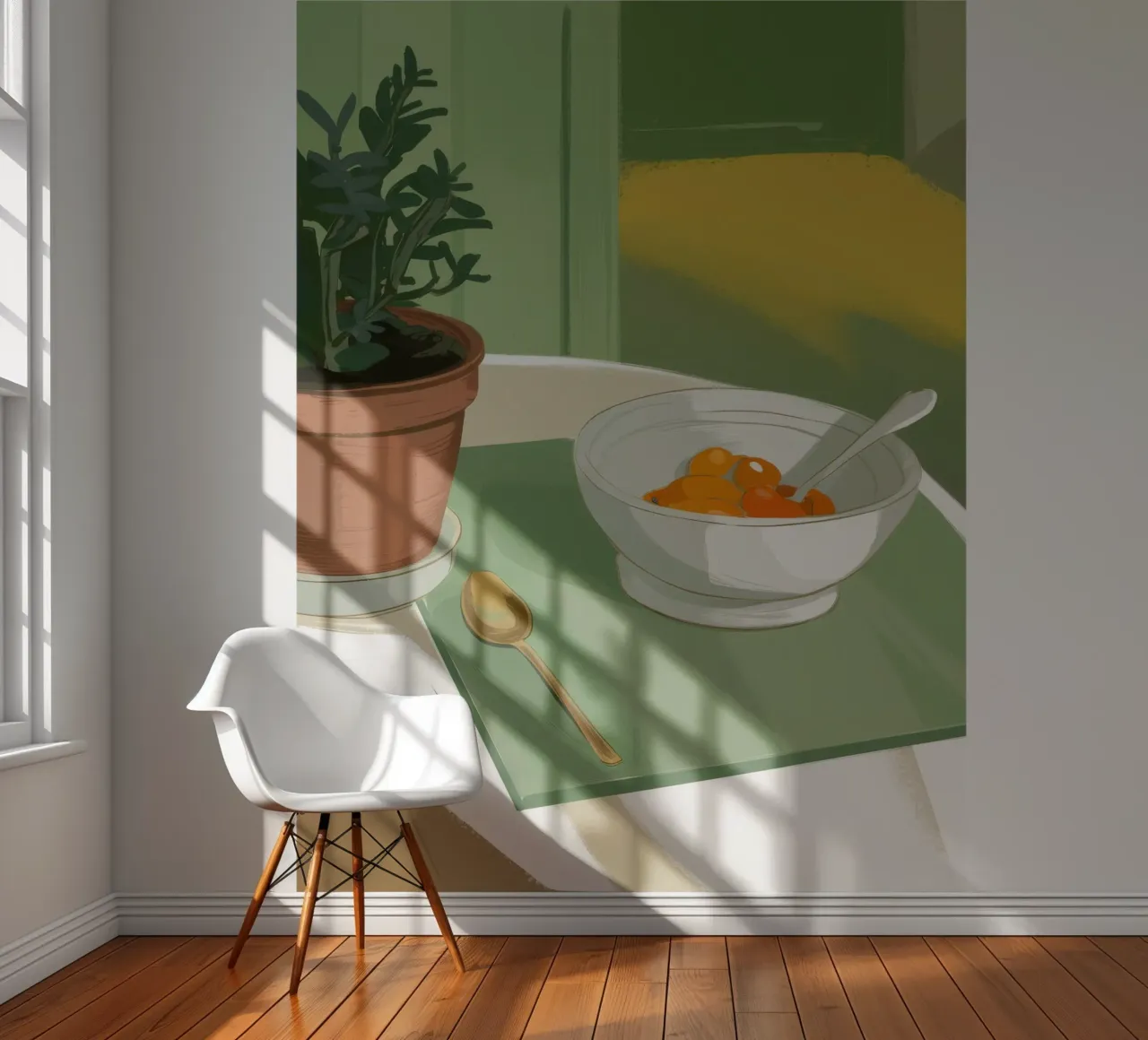 Zonovergoten soep eenzaamheid fotobehang van Moonlite Desire