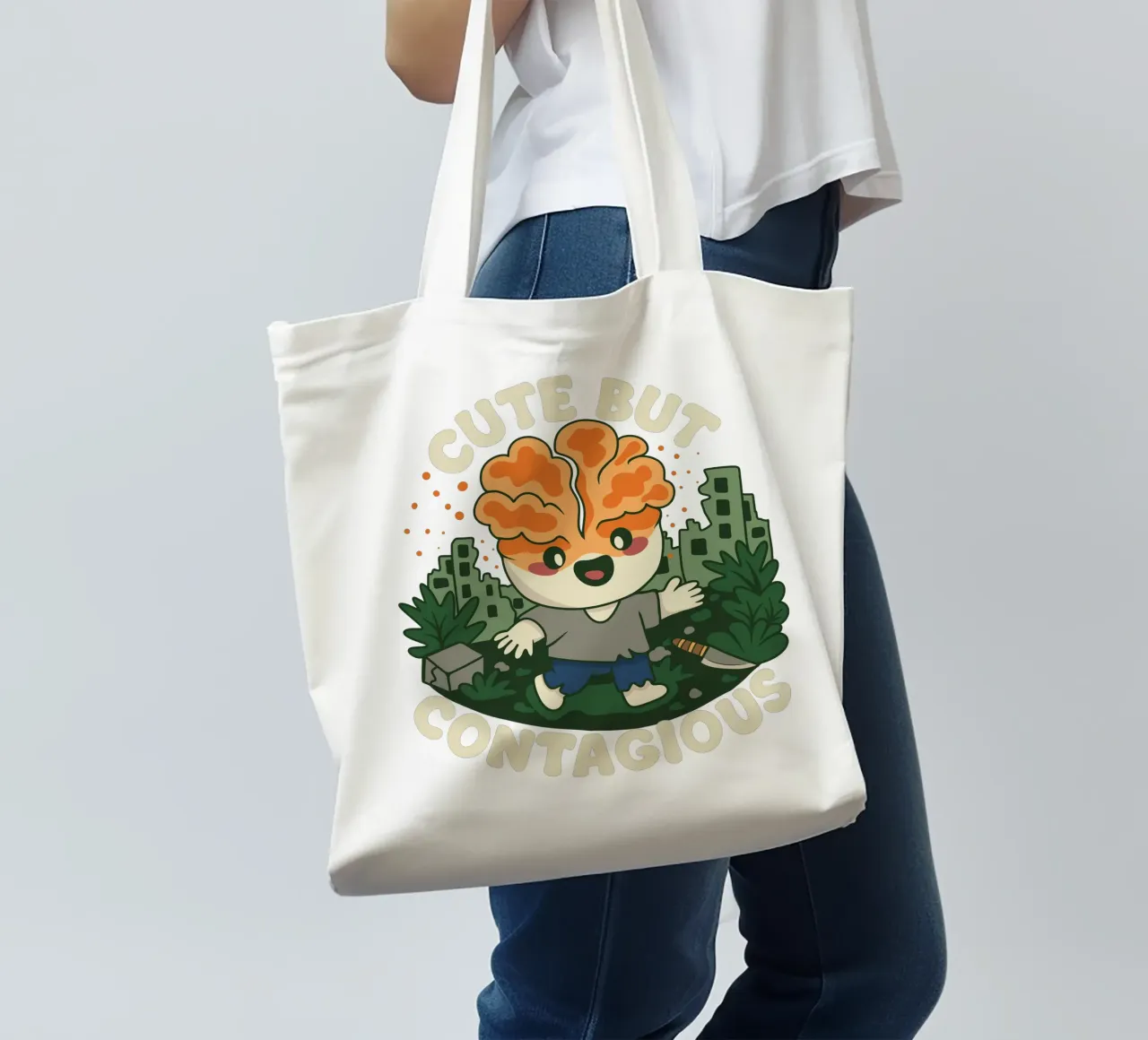 Cute But Contagious tote bag by Loobs