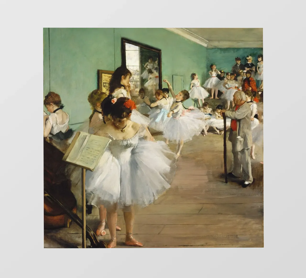 La classe di danza di Edgar Degas (1874) pellicola backlit da Venus Art